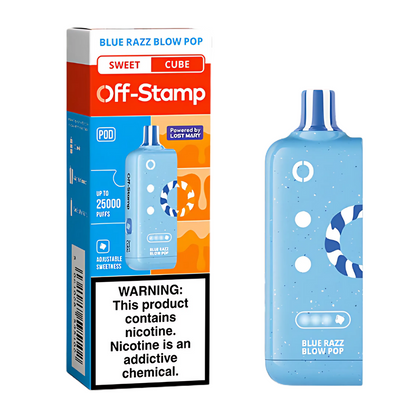 Blue Razz Blow Pop Off Stamp X-Cube Sweet Cube | 25K Puffs