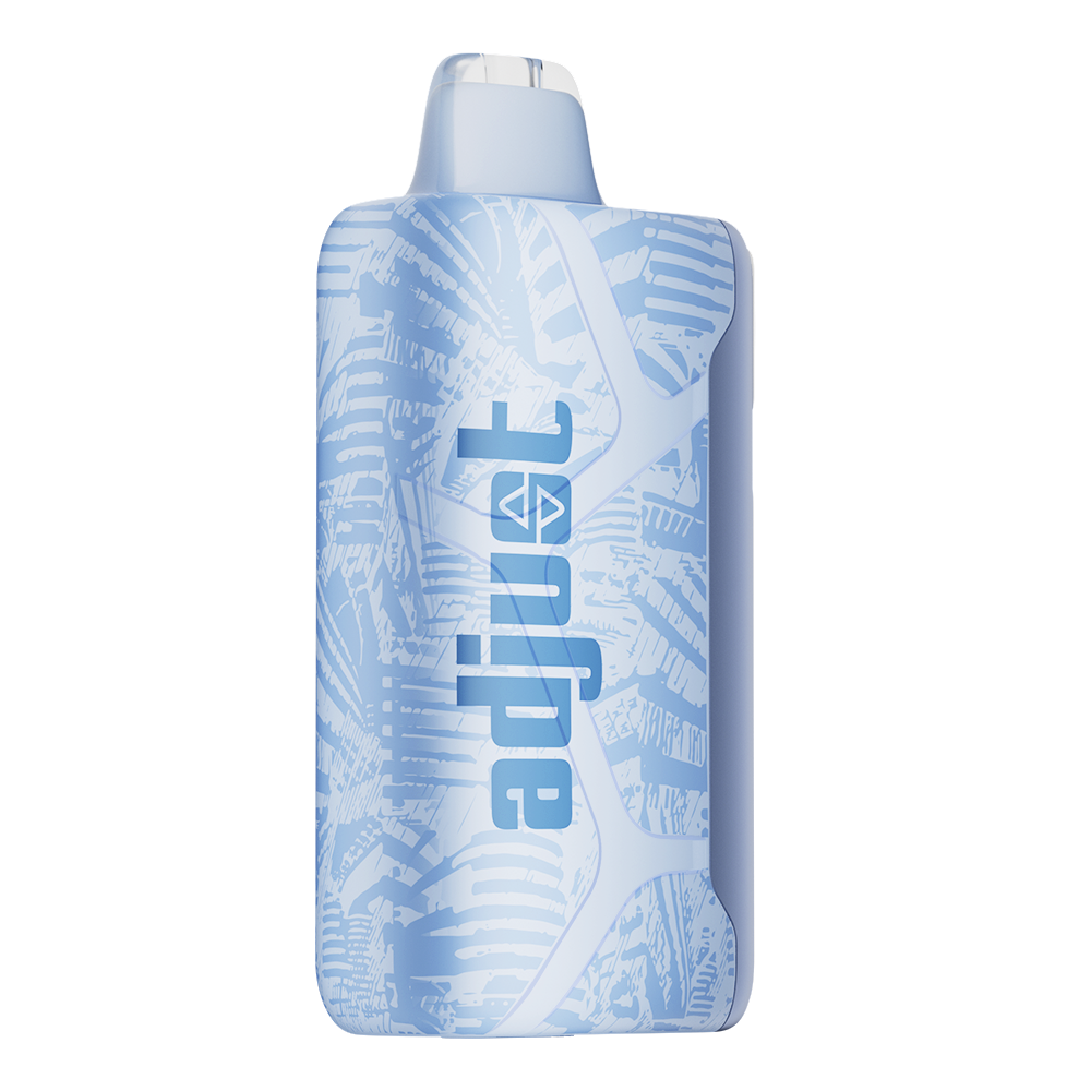 Adjust MySweet Blue Razz B-Pop Vape Device - Sleek blue design featuring adjustable sweetness levels, an interactive screen, and rechargeable capability for up to 40K puffs.