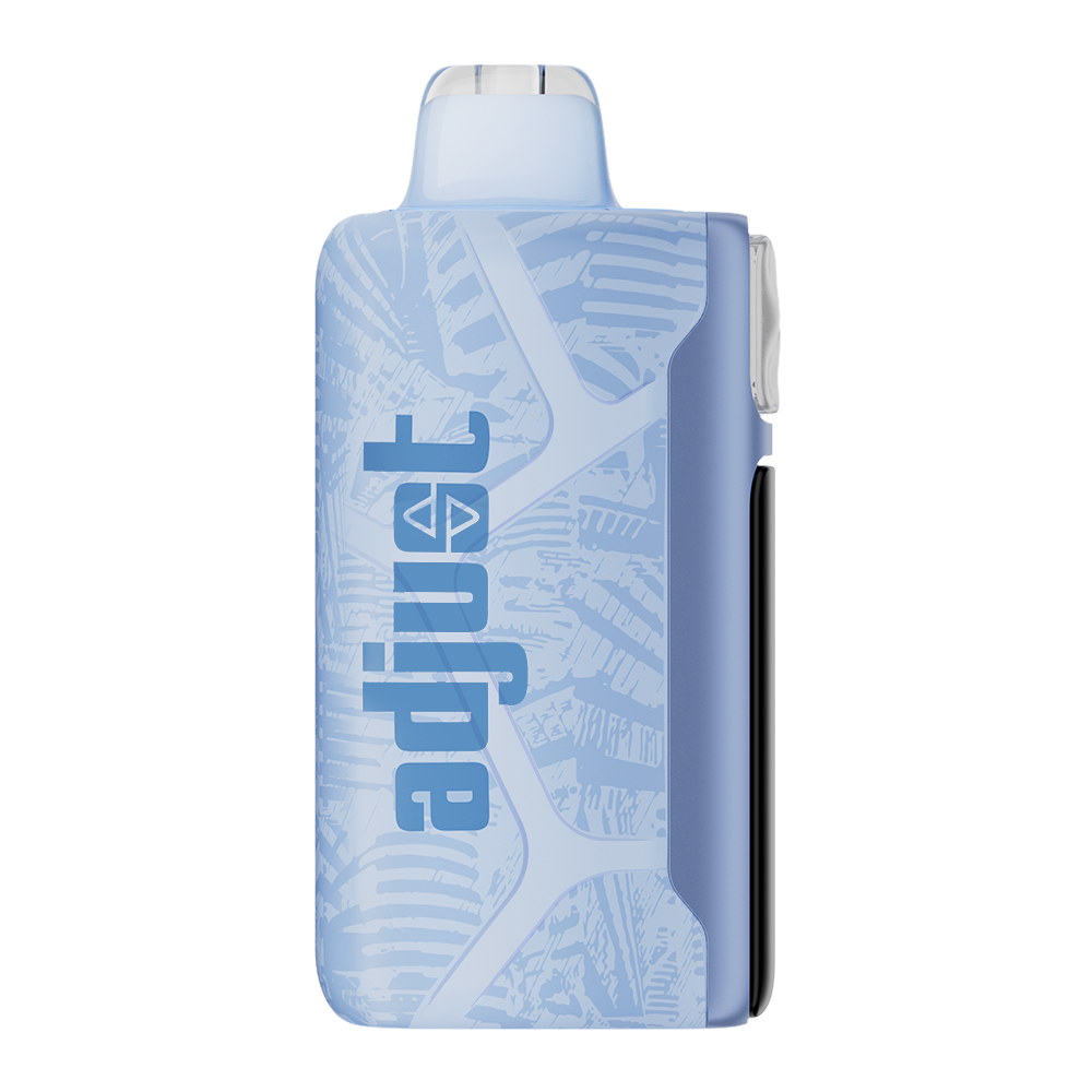 Adjust MySweet Blue Razz B-Pop Vape Device - Sleek blue design featuring adjustable sweetness levels, an interactive screen, and rechargeable capability for up to 40K puffs.