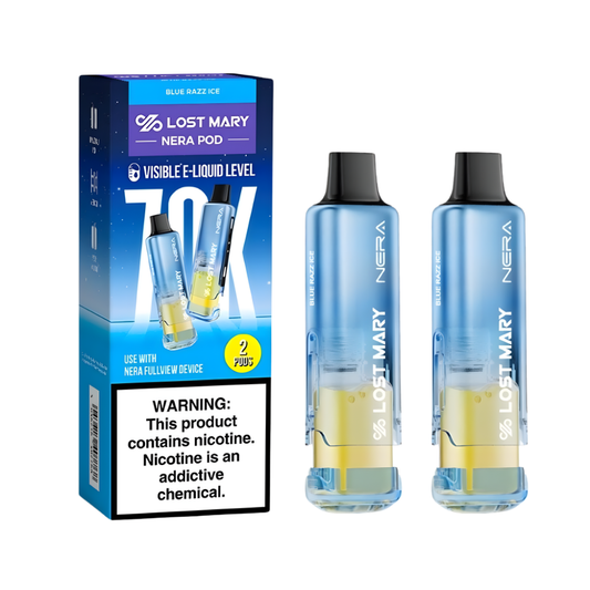 Blue Razz Ice – Lost Mary Nera Fullview Pods | 70K Puffs | Dual 35K Pods