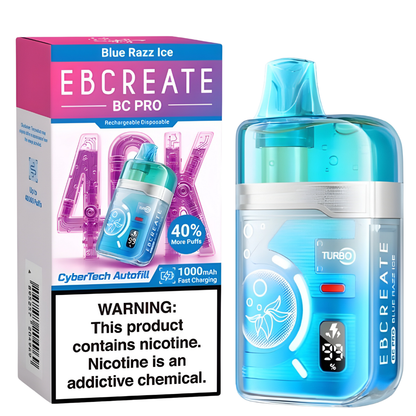 Blue Razz Ice – EBCREATE BC PRO | 40K Puffs