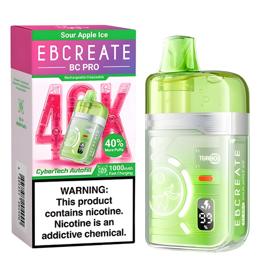 Sour Apple Ice – EBCREATE BC PRO | 40K Puffs