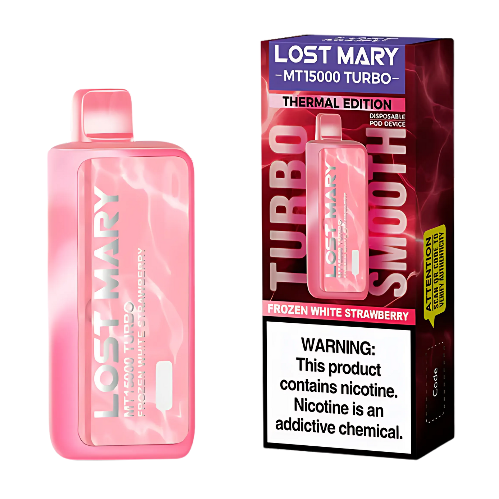 Frozen White Strawberry – Lost Mary MT15000 Turbo
