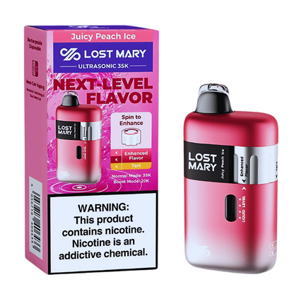 Juicy Peach Ice – Lost Mary Ultrasonic 35K