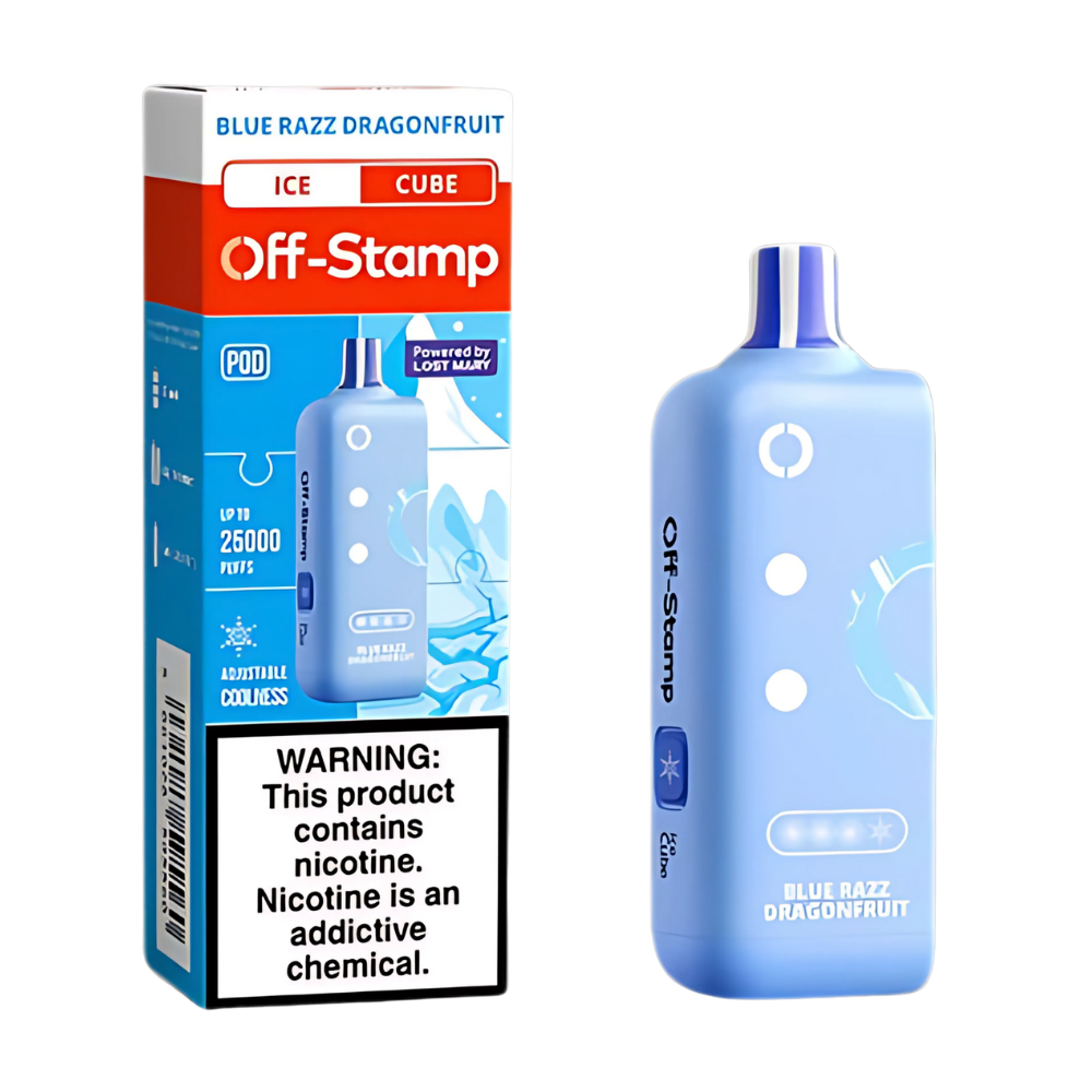 Blue Razz Dragonfruit Off Stamp X-Cube Ice Cube | 25K Puffs