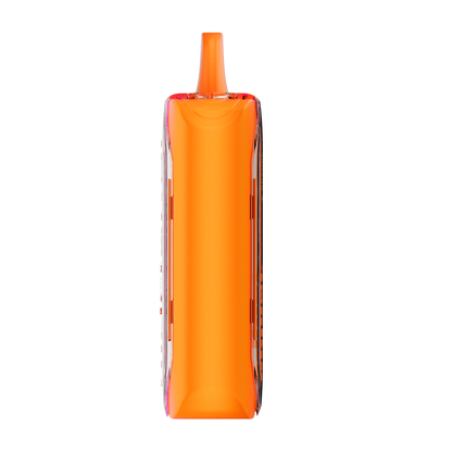 Adjust MyFlavor Orange Strawberry 40K Puffs Disposable Vape Packaging- Orange Strawberry-flavored vape with 6 adjustable flavor intensity settings, rechargeable design, 5% nicotine strength, vibrant orange and pink packaging.