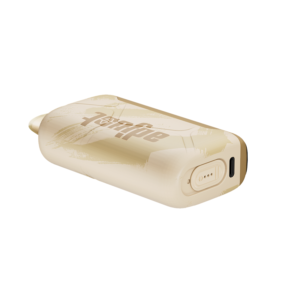 MySour Sour Island disposable vape device featuring a stylish gold design, ergonomic shape, and modern display. Premium tropical-flavored vape for a smooth and satisfying vaping experience.