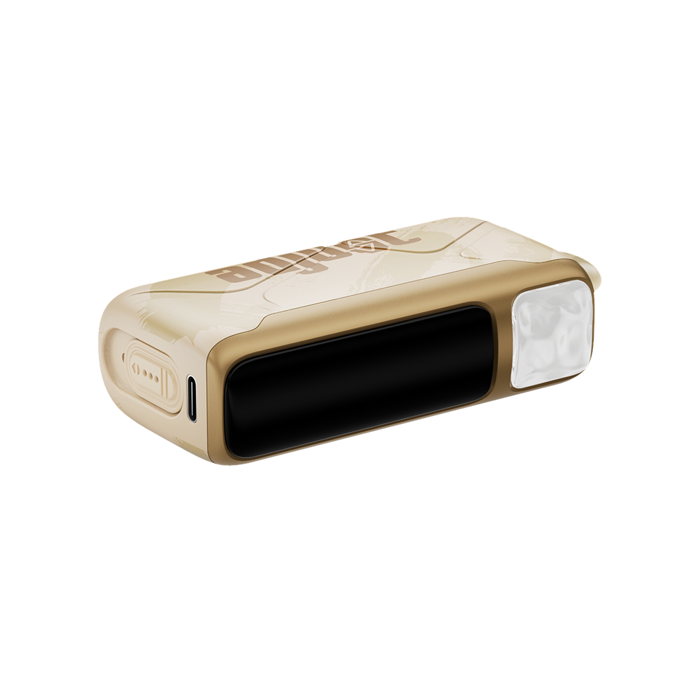 MySour Sour Island disposable vape device featuring a stylish gold design, ergonomic shape, and modern display. Premium tropical-flavored vape for a smooth and satisfying vaping experience.