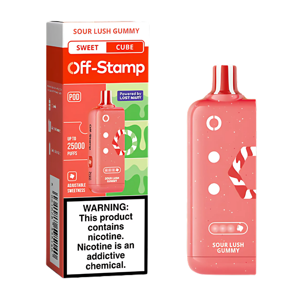 Sour Lush Gummy Off Stamp X-Cube Sweet Cube | 25K Puffs