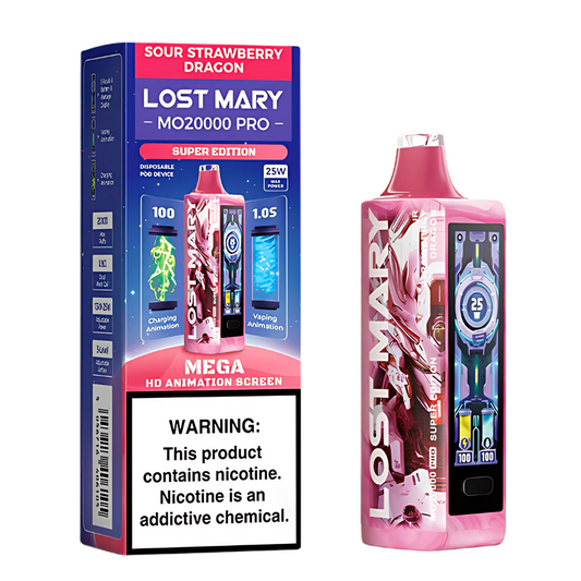 Sour Strawberry Dragon – Lost Mary MO20000 Pro | 20K Puffs