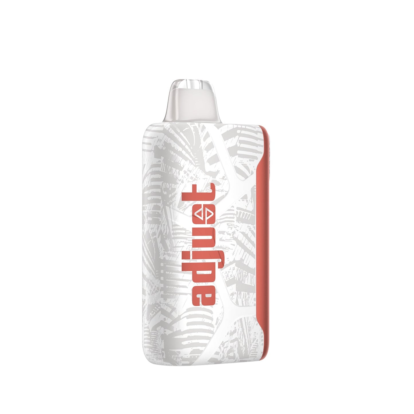 Adjust MyCool Tigers Blood 40K Puffs Disposable Vape - White and coral-colored device featuring a tropical blend of fruit flavors with adjustable cooling levels, 5% nicotine strength, and a vibrant design, with a clear display of customizable options.
