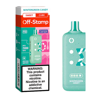 Wintergreen Candy Off Stamp X-Cube Sweet Cube | 25K Puffs