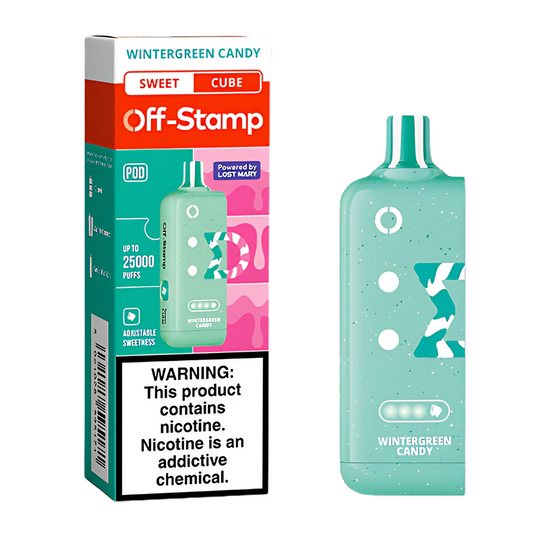 Wintergreen Candy Off Stamp X-Cube Sweet Cube | 25K Puffs