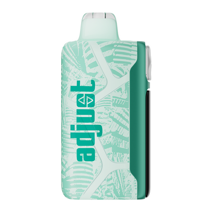 Adjust MySweet Wintergreen Savers Disposable Vape Device - Featuring a sleek teal design with intricate white patterns, showcasing a modern and compact rechargeable vaping device.