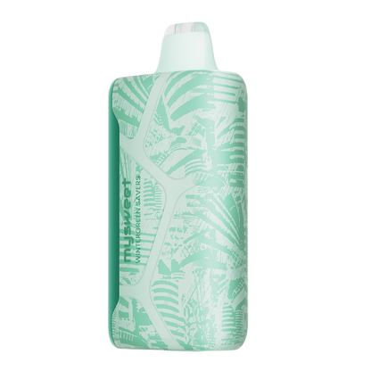 Adjust MySweet Wintergreen Savers Disposable Vape Device - Featuring a sleek teal design with intricate white patterns, showcasing a modern and compact rechargeable vaping device.